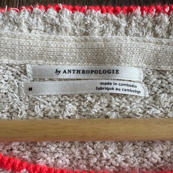 Anthropologie Sleeveless Sweater Fair Isle Boucle Coastal French Cottagecore M M - Picture 4 of 8